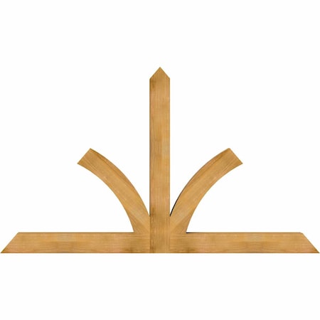 Ekena Millwork Richland Rough Sawn Timber Gable Bracket, Western Red Cedar, 96"W x 56"H x 6"D x 6"F, 14/12 Pitch GBW096X56X0606RIC00RWR